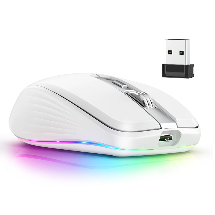HXSJ M303 2400DPI Dual Mode 2.4GHz + Bluetooth 5.1 Wireless Mouse