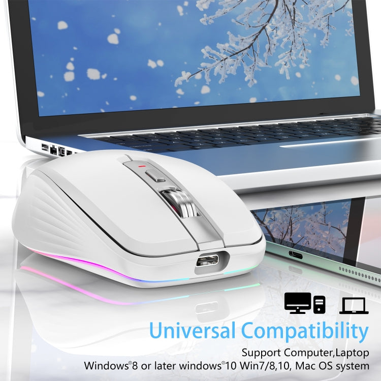 HXSJ M303 2400DPI Dual Mode 2.4GHz + Bluetooth 5.1 Wireless Mouse