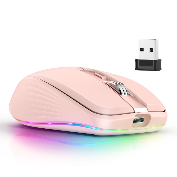 HXSJ M303 2400DPI Dual Mode 2.4GHz + Bluetooth 5.1 Wireless Mouse
