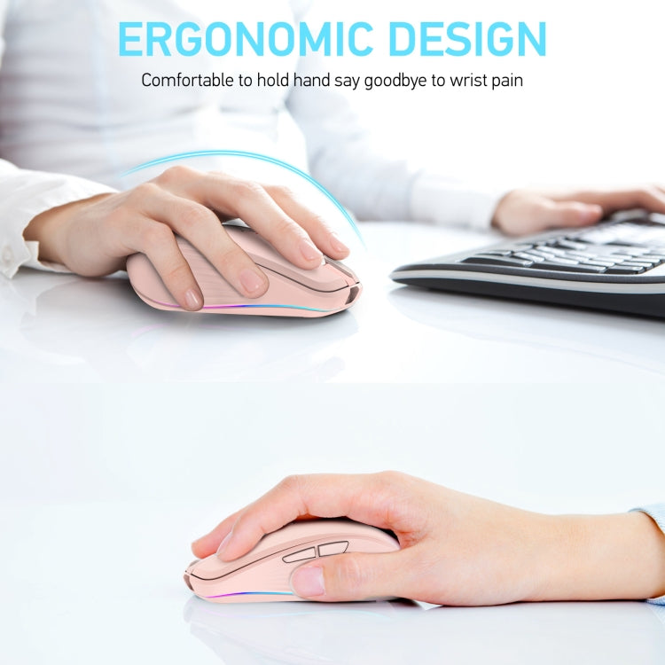 HXSJ M303 2400DPI Dual Mode 2.4GHz + Bluetooth 5.1 Wireless Mouse