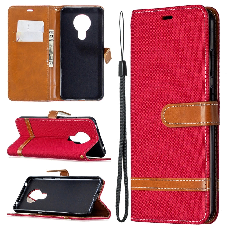 For Nokia 5.3 Denim Texture Horizontal Flip Leather Case with Holder & Card Slots & Wallet & Lanyard
