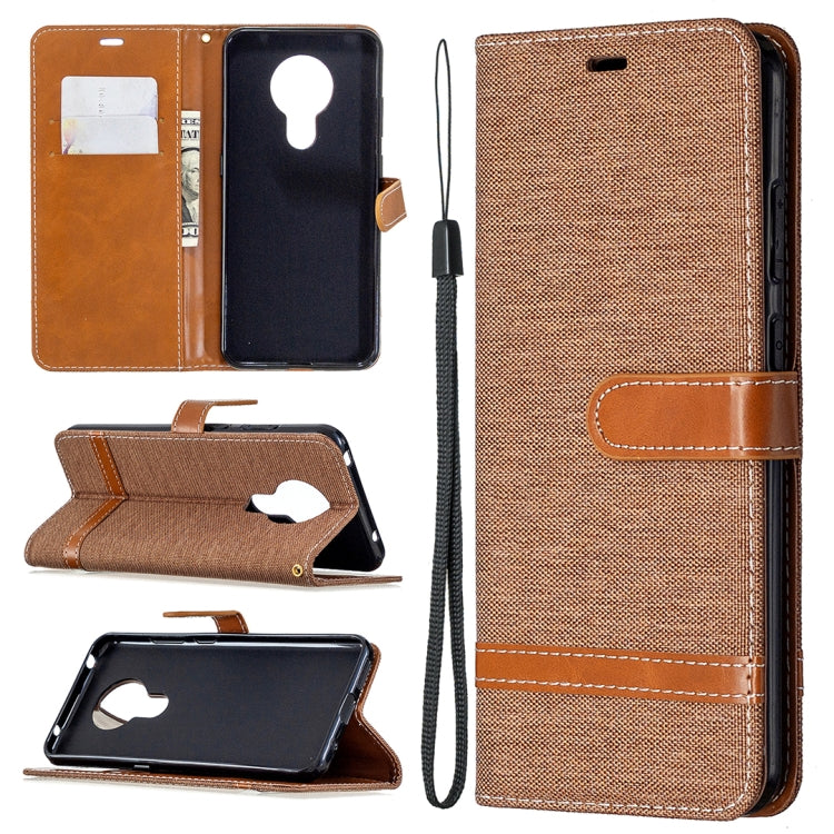 For Nokia 5.3 Denim Texture Horizontal Flip Leather Case with Holder & Card Slots & Wallet & Lanyard