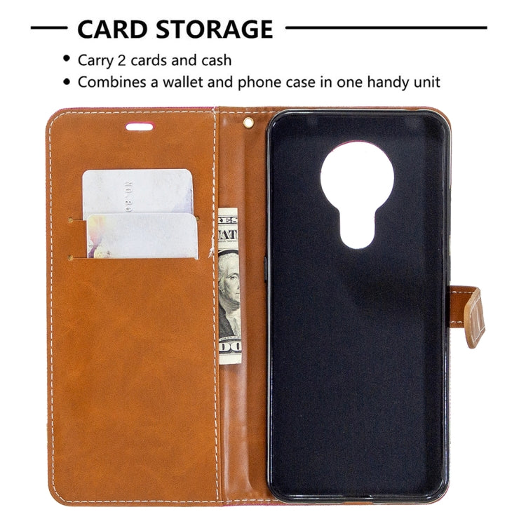 For Nokia 5.3 Denim Texture Horizontal Flip Leather Case with Holder & Card Slots & Wallet & Lanyard