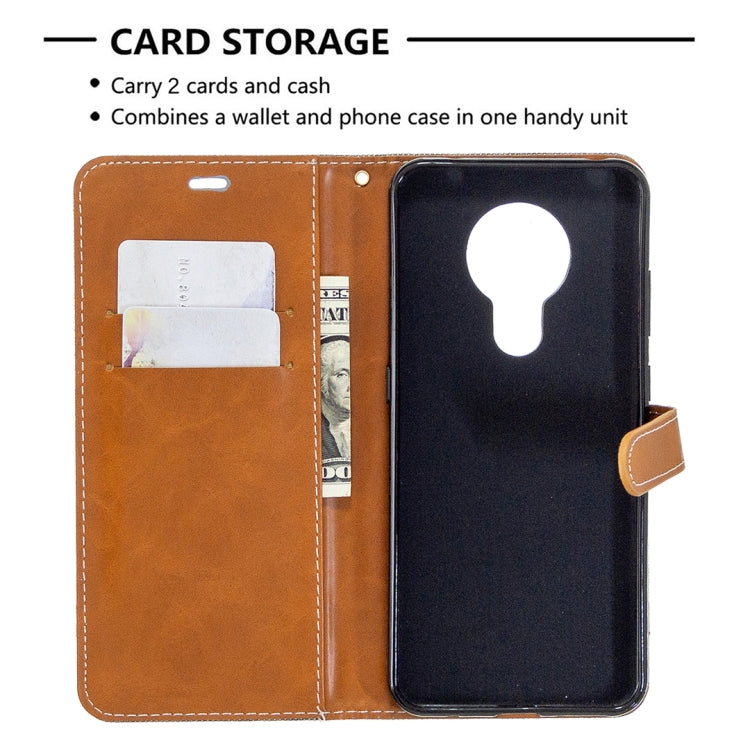 For Nokia 5.3 Denim Texture Horizontal Flip Leather Case with Holder & Card Slots & Wallet & Lanyard