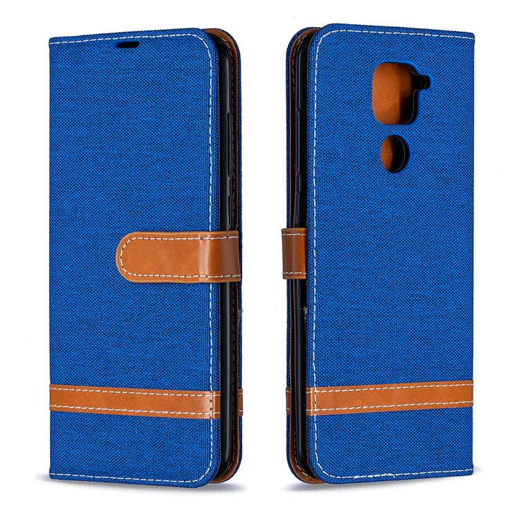For Xiaomi Redmi Note 9 Denim Texture Horizontal Flip Leather Case with Holder & Card Slots & Wallet & Lanyard