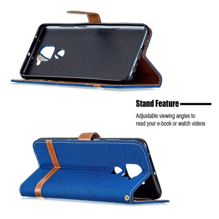 For Xiaomi Redmi Note 9 Denim Texture Horizontal Flip Leather Case with Holder & Card Slots & Wallet & Lanyard
