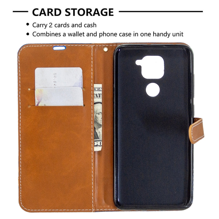 For Xiaomi Redmi Note 9 Denim Texture Horizontal Flip Leather Case with Holder & Card Slots & Wallet & Lanyard