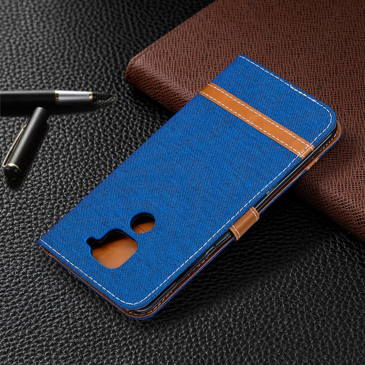 For Xiaomi Redmi Note 9 Denim Texture Horizontal Flip Leather Case with Holder & Card Slots & Wallet & Lanyard