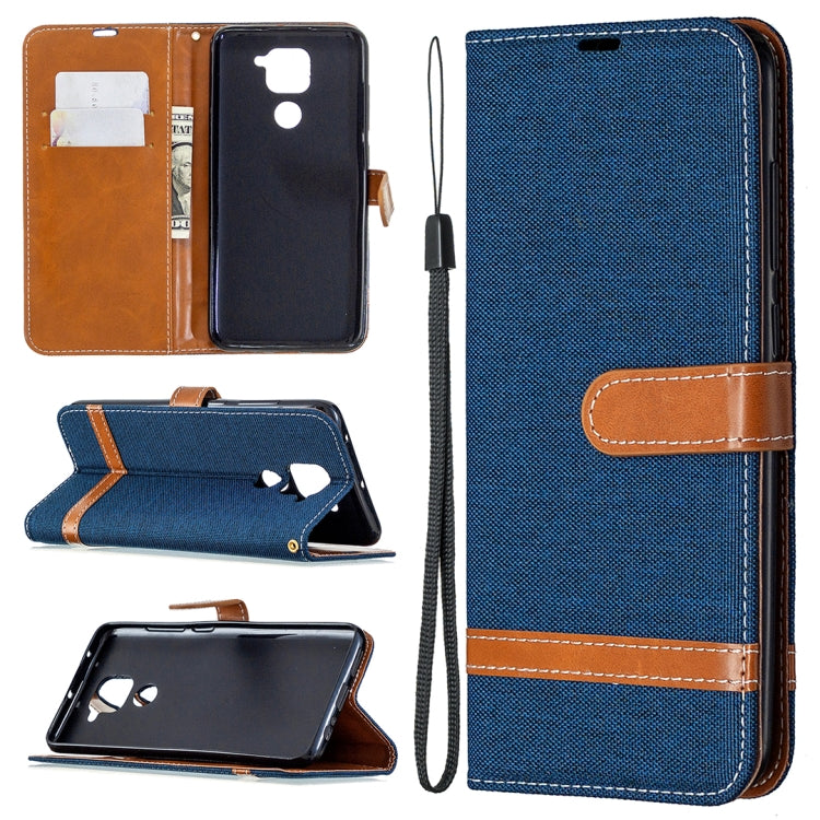 For Xiaomi Redmi Note 9 Denim Texture Horizontal Flip Leather Case with Holder & Card Slots & Wallet & Lanyard