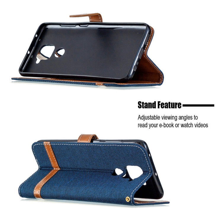 For Xiaomi Redmi Note 9 Denim Texture Horizontal Flip Leather Case with Holder & Card Slots & Wallet & Lanyard