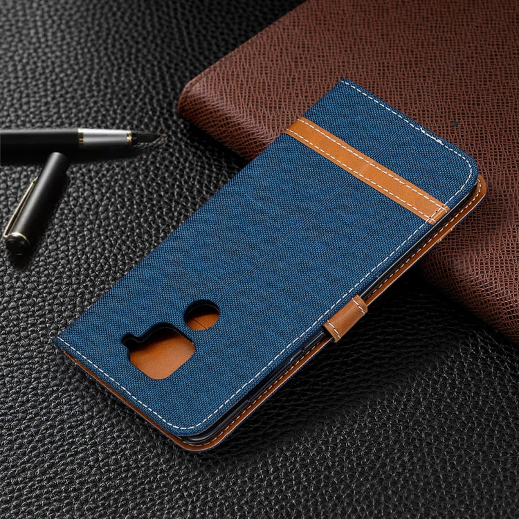 For Xiaomi Redmi Note 9 Denim Texture Horizontal Flip Leather Case with Holder & Card Slots & Wallet & Lanyard