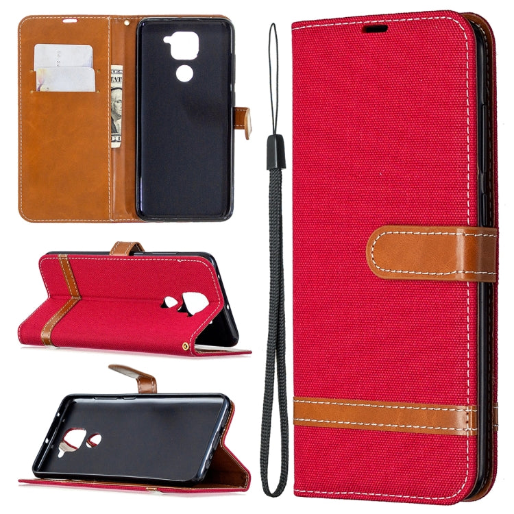 For Xiaomi Redmi Note 9 Denim Texture Horizontal Flip Leather Case with Holder & Card Slots & Wallet & Lanyard