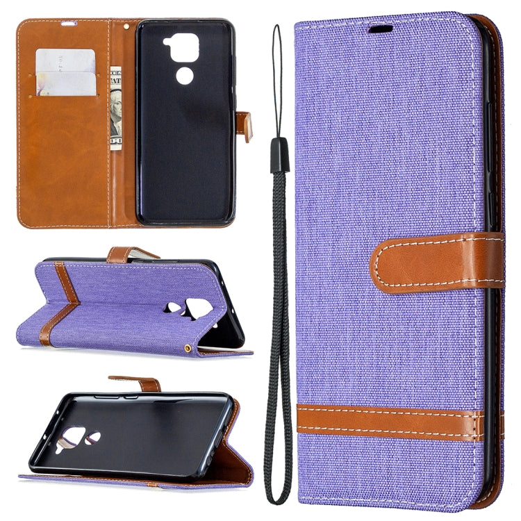 For Xiaomi Redmi Note 9 Denim Texture Horizontal Flip Leather Case with Holder & Card Slots & Wallet & Lanyard