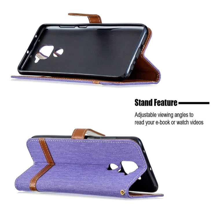 For Xiaomi Redmi Note 9 Denim Texture Horizontal Flip Leather Case with Holder & Card Slots & Wallet & Lanyard