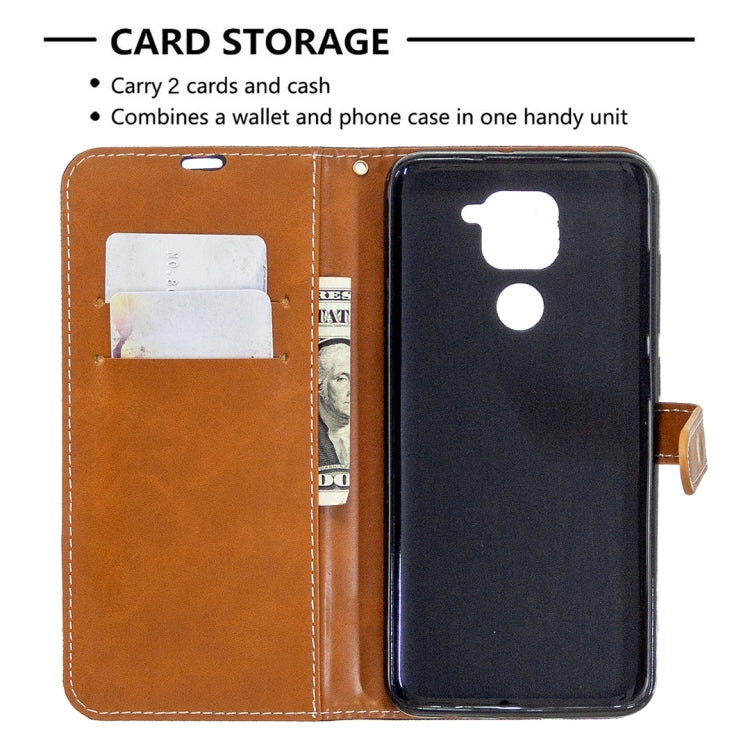 For Xiaomi Redmi Note 9 Denim Texture Horizontal Flip Leather Case with Holder & Card Slots & Wallet & Lanyard