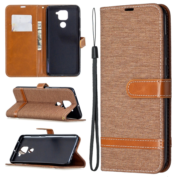 For Xiaomi Redmi Note 9 Denim Texture Horizontal Flip Leather Case with Holder & Card Slots & Wallet & Lanyard