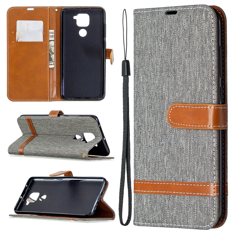 For Xiaomi Redmi Note 9 Denim Texture Horizontal Flip Leather Case with Holder & Card Slots & Wallet & Lanyard