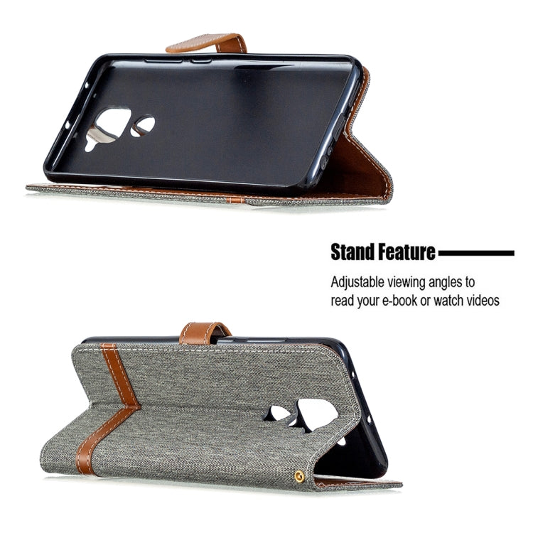 For Xiaomi Redmi Note 9 Denim Texture Horizontal Flip Leather Case with Holder & Card Slots & Wallet & Lanyard