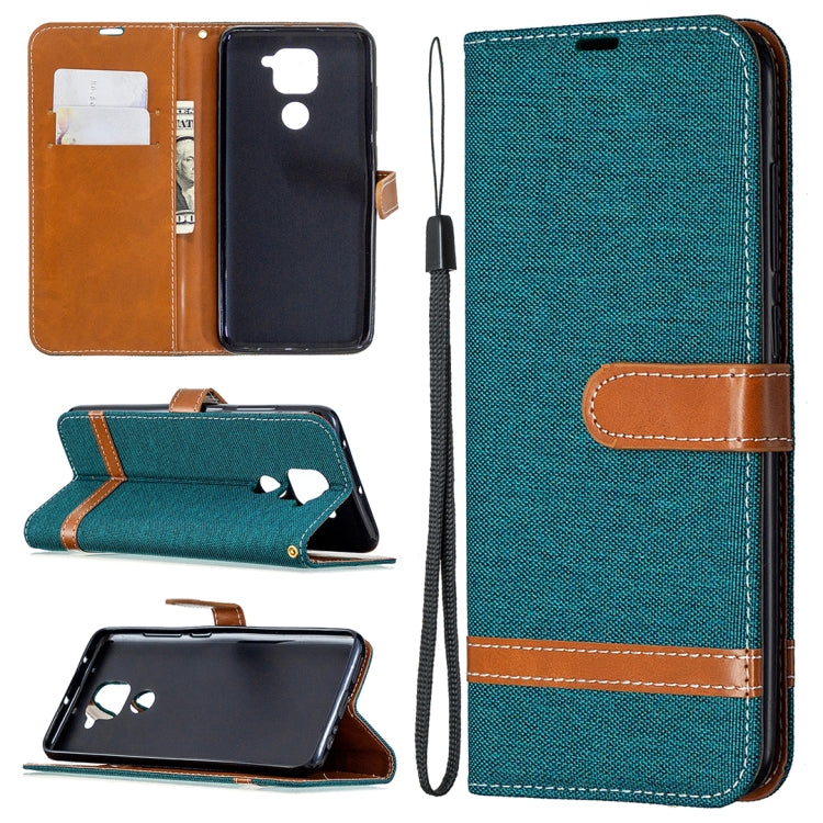 For Xiaomi Redmi Note 9 Denim Texture Horizontal Flip Leather Case with Holder & Card Slots & Wallet & Lanyard