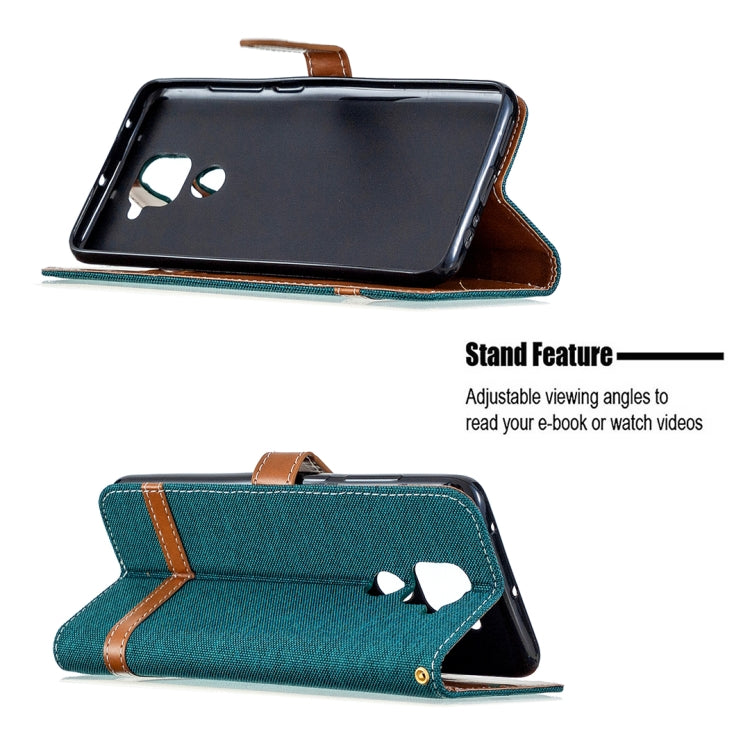 For Xiaomi Redmi Note 9 Denim Texture Horizontal Flip Leather Case with Holder & Card Slots & Wallet & Lanyard