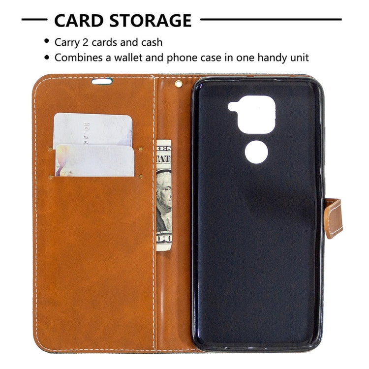 For Xiaomi Redmi Note 9 Denim Texture Horizontal Flip Leather Case with Holder & Card Slots & Wallet & Lanyard