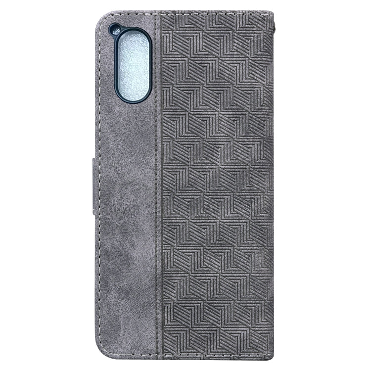 For Sony Xperia 5 V Geometric Embossed Leather Phone Case