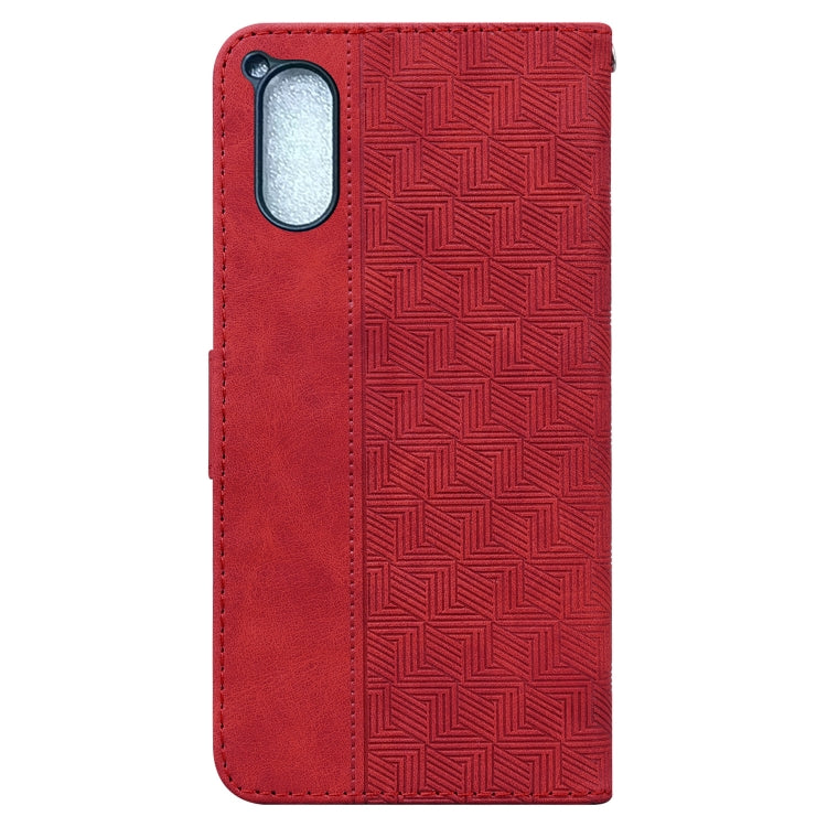 For Sony Xperia 5 V Geometric Embossed Leather Phone Case