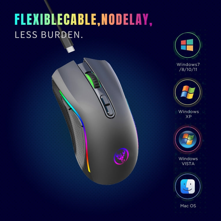 HXSJ T69 4800DPI RGB 2.4GHz Wireless Mouse