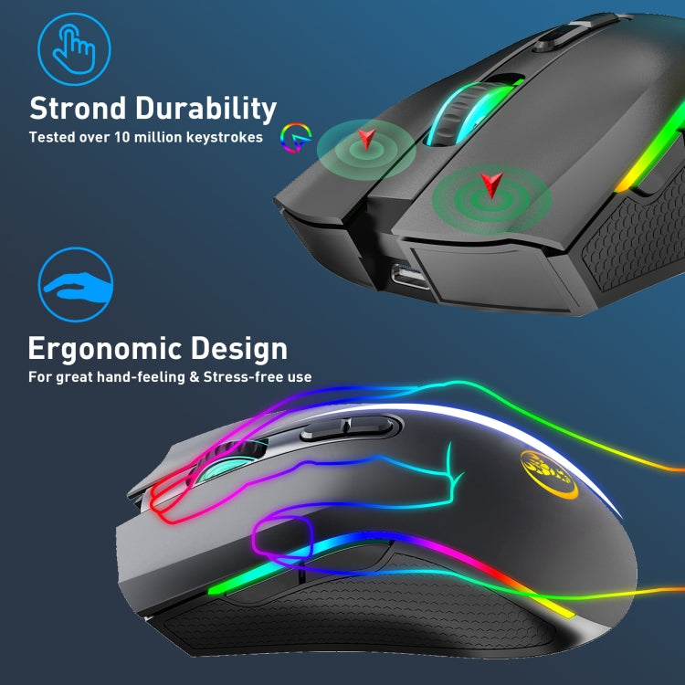 HXSJ T69 4800DPI RGB 2.4GHz Wireless Mouse