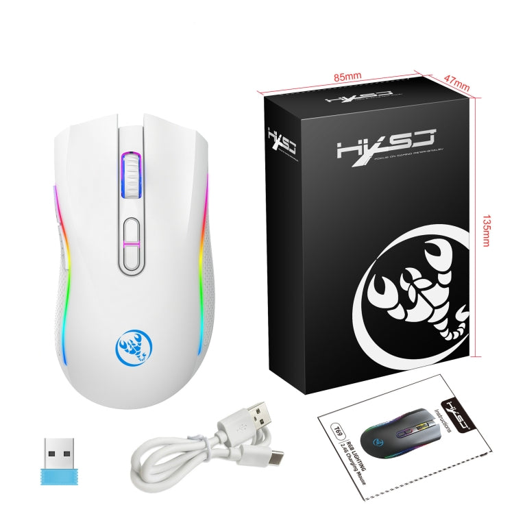 HXSJ T69 4800DPI RGB 2.4GHz Wireless Mouse