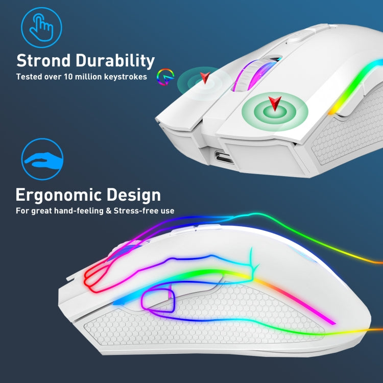 HXSJ T69 4800DPI RGB 2.4GHz Wireless Mouse