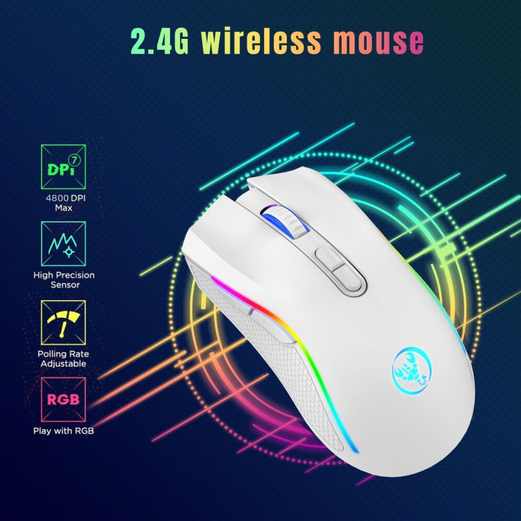 HXSJ T69 4800DPI RGB 2.4GHz Wireless Mouse