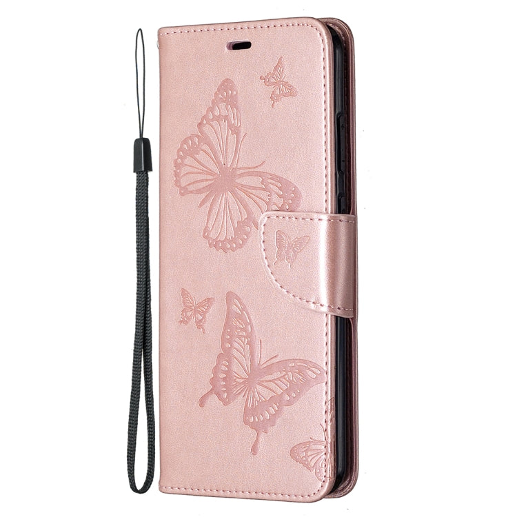 For Nokia 5.3 Two Butterflies Embossing Pattern Horizontal Flip Leather Case with Holder & Card Slot & Wallet & Lanyard