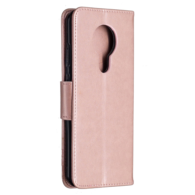 For Nokia 5.3 Two Butterflies Embossing Pattern Horizontal Flip Leather Case with Holder & Card Slot & Wallet & Lanyard