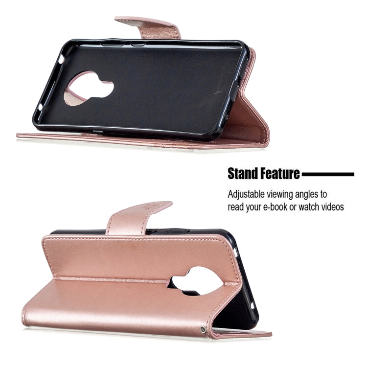 For Nokia 5.3 Two Butterflies Embossing Pattern Horizontal Flip Leather Case with Holder & Card Slot & Wallet & Lanyard