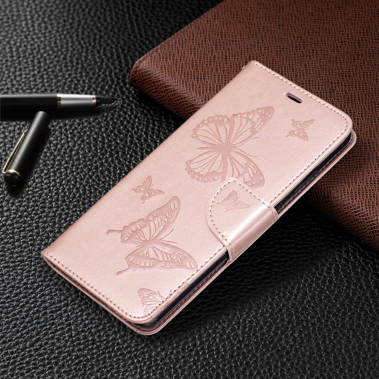 For Nokia 5.3 Two Butterflies Embossing Pattern Horizontal Flip Leather Case with Holder & Card Slot & Wallet & Lanyard