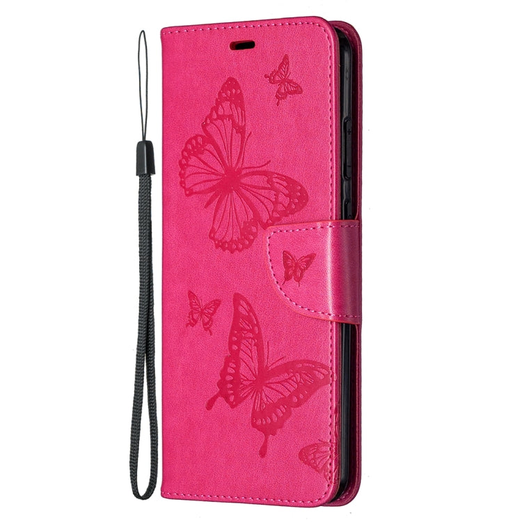 For Nokia 5.3 Two Butterflies Embossing Pattern Horizontal Flip Leather Case with Holder & Card Slot & Wallet & Lanyard