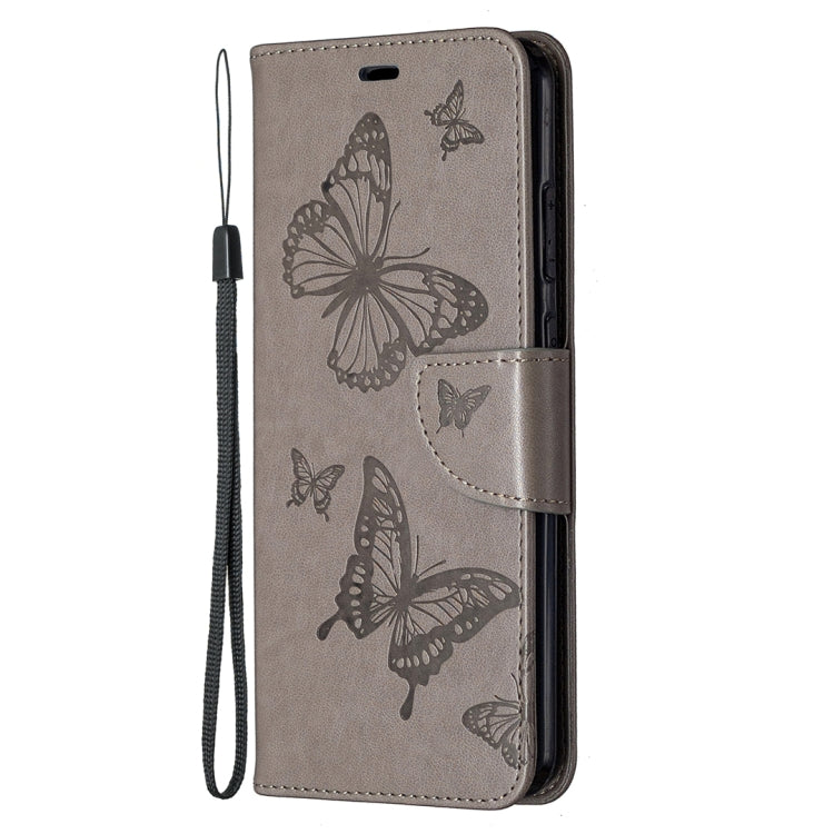 For Nokia 5.3 Two Butterflies Embossing Pattern Horizontal Flip Leather Case with Holder & Card Slot & Wallet & Lanyard