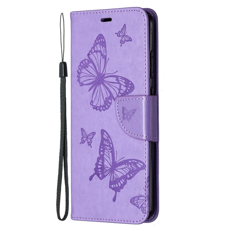 For Nokia 5.3 Two Butterflies Embossing Pattern Horizontal Flip Leather Case with Holder & Card Slot & Wallet & Lanyard