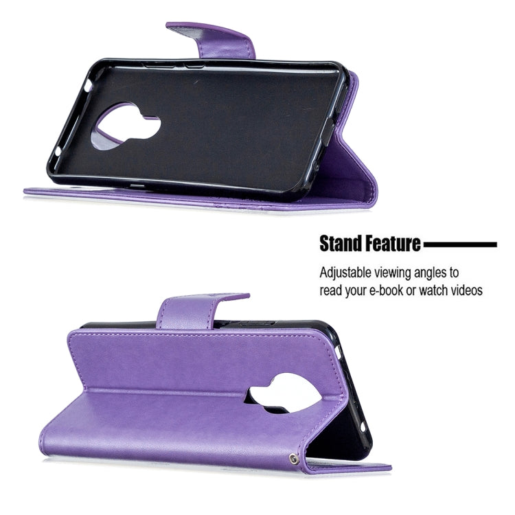 For Nokia 5.3 Two Butterflies Embossing Pattern Horizontal Flip Leather Case with Holder & Card Slot & Wallet & Lanyard