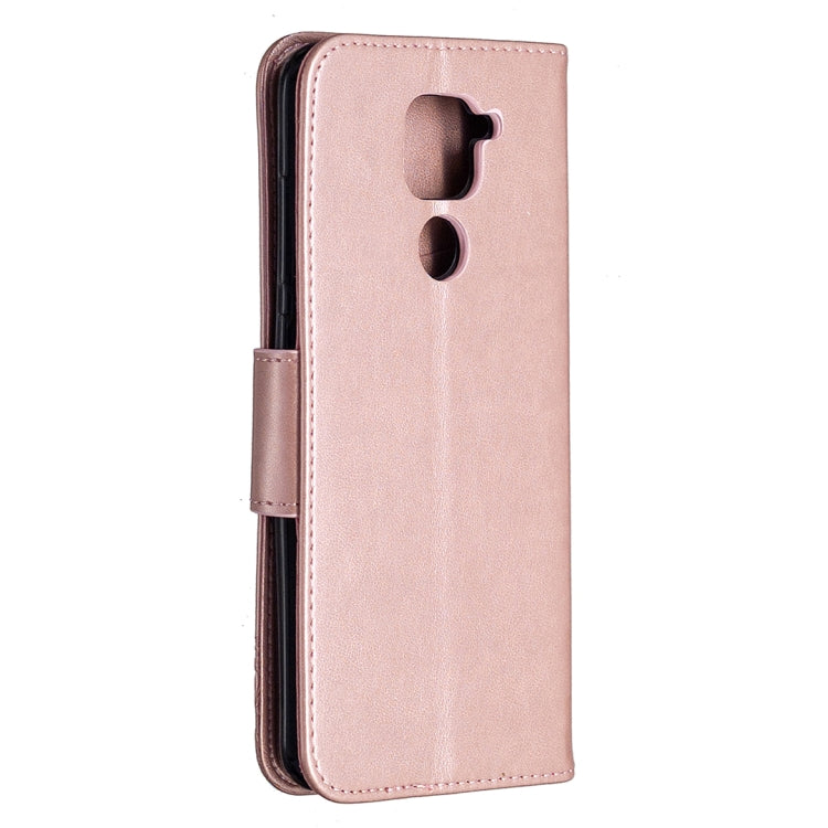For Xiaomi Redmi Note 9 Two Butterflies Embossing Pattern Horizontal Flip Leather Case with Holder & Card Slot & Wallet & Lanyard