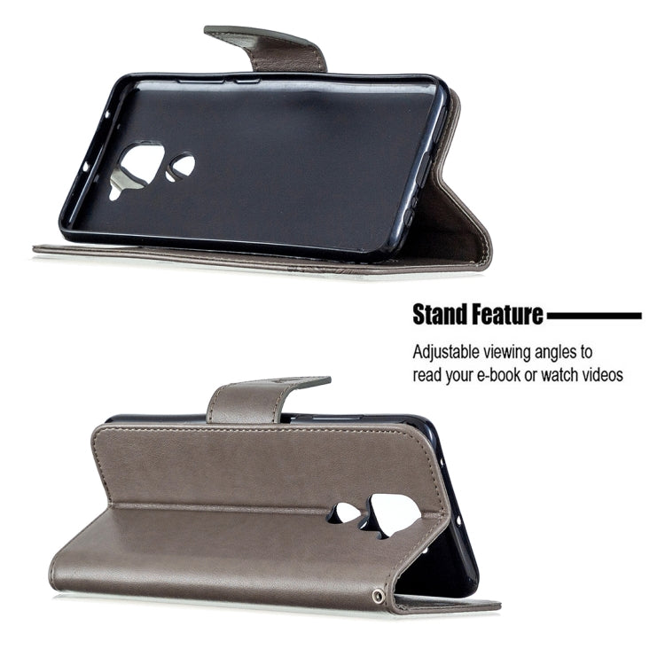 For Xiaomi Redmi Note 9 Two Butterflies Embossing Pattern Horizontal Flip Leather Case with Holder & Card Slot & Wallet & Lanyard