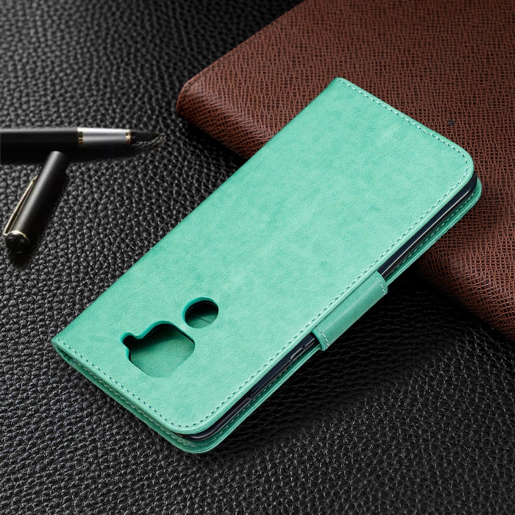 For Xiaomi Redmi Note 9 Two Butterflies Embossing Pattern Horizontal Flip Leather Case with Holder & Card Slot & Wallet & Lanyard