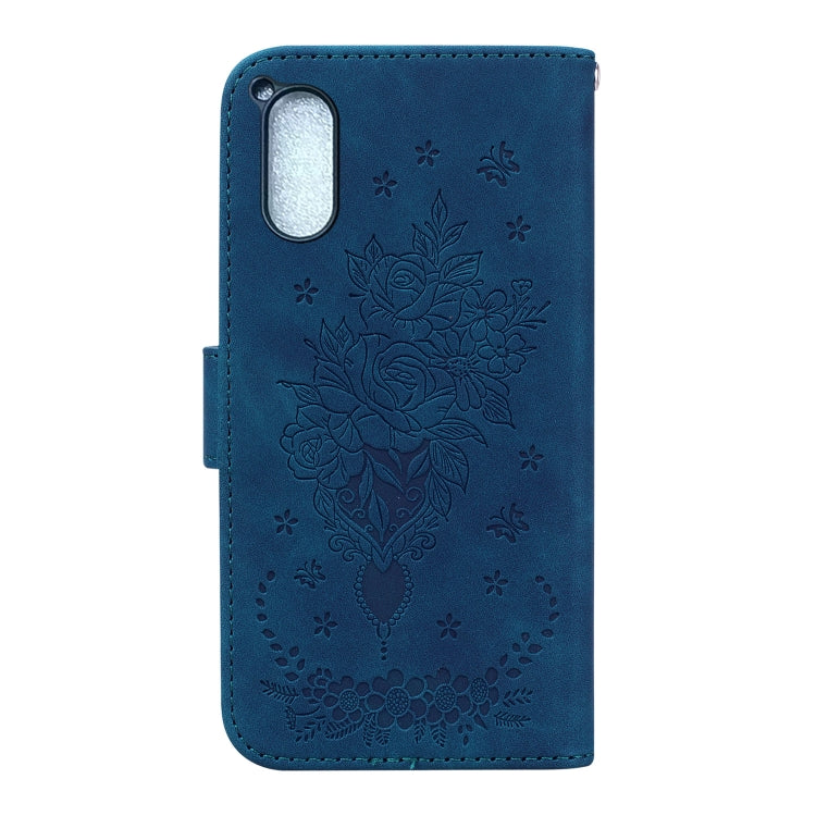 For Sony Xperia 5 V Butterfly Rose Embossed Leather Phone Case