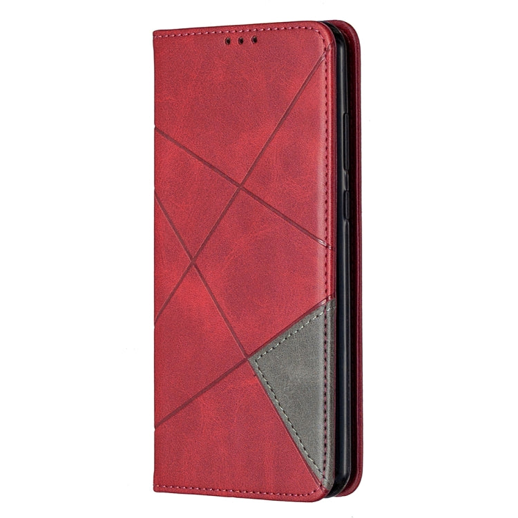 For Huawei Y6p Rhombus Texture Horizontal Flip Magnetic Leather Case with Holder & Card Slots & Wallet
