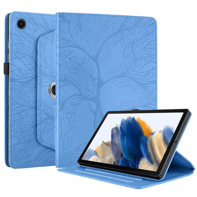 For Lenovo Tab M10 Plus 10.6 3rd Gen Tree Life Embossed Rotation Leather Smart Tablet Case