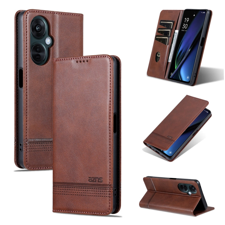 For OPPO K11x AZNS Magnetic Calf Texture Flip Leather Phone Case