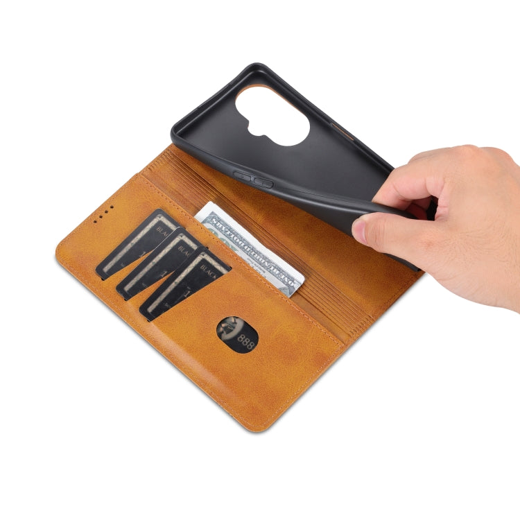 For OPPO K11x AZNS Magnetic Calf Texture Flip Leather Phone Case