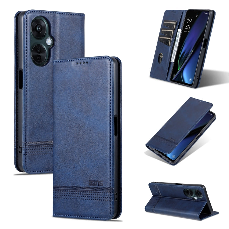 For OPPO K11x AZNS Magnetic Calf Texture Flip Leather Phone Case