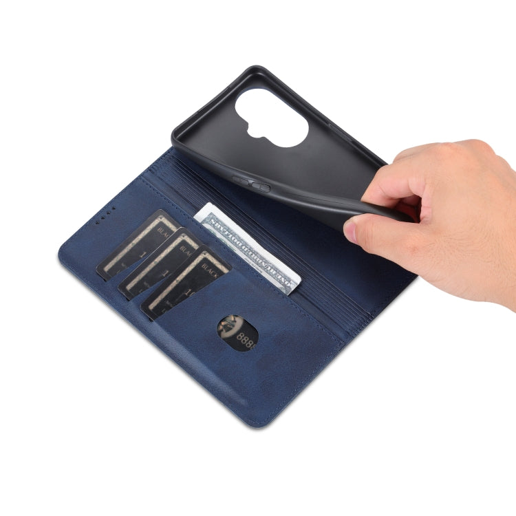 For OPPO K11x AZNS Magnetic Calf Texture Flip Leather Phone Case